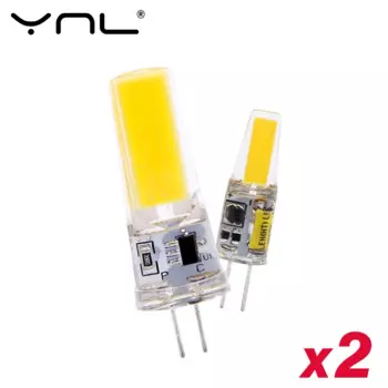 Светодиодные лампы YNL G4/G9/E14 3/6 Вт 12/220 В COB теплый/холодный белый 2 шт.