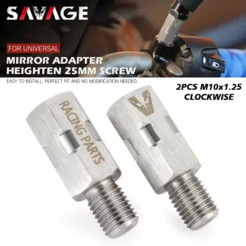 2 шт. адаптер для зеркала мотоцикла M10 по часовой стрелке универсальный адаптер для зеркала заднего вида с резьбой удлинитель стальные болты 10 мм повышенные
