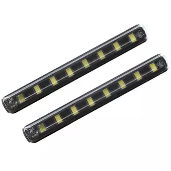 Дневные ходосветильник огни с 8 светодиодами, светодиодный ные дневные ходовые огни, противотуманные фары 6500K, Ксенон белого цвета с функцией ВКЛ/ВЫКЛ., 2 шт./компл