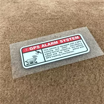 2 шт./компл. автомобильные наклейки, предупреждающие буквы, GPS-сигнализация, охранная мотоциклетная наклейка, противоугонные наклейки, водостойкая светоотражающая наклейка