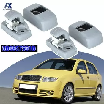 2шт для SKODA Fabia 6Y Octavia A4 A5 1U 1Z Superb B5 3U 3B 0857561 Б 3Б 0857563 Серый передний солнцезащитный козырек, кронштейн с крючком для солнцезащитного козырька