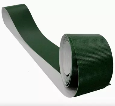 2шт по периметру: 2500x70x2мм ПВХ зеленый ромбовидный узор конвейерная лента