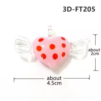 2шт Розовые стеклянные подвески JSSMTLP