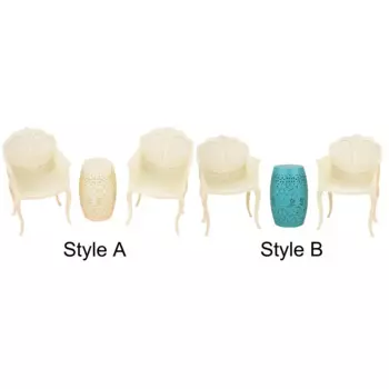 2x1/12 стул для кукольного домика, миниатюрный стул, смола, деревенский, миниатюрная садовая мебель для патио, мебель для кукольного домика для фотореквизита