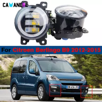 2X30W H11 Автомобильные регулируемые светодиодные противотуманные фары Angel Eye дневные ходовые огни DRL 6000LM для Citroen Berlingo B9 2012 2013 2014 2015