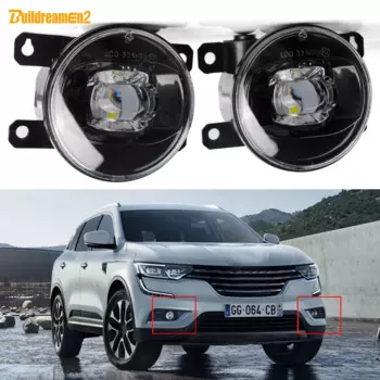 2X30W H11 Противотуманные фары DRL для Renault Koleos HY HC Samsung QM5 QM6 2011-2019, регулируемые автомобильные передние светодиодные линзы, противотуманные фары в сборе