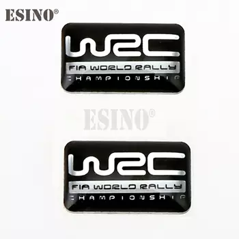2x3D автомобильный Стайлинг WRC клейкие наклейки декоративные наклейки значки для чемпионата мира по ралли WRC FIA