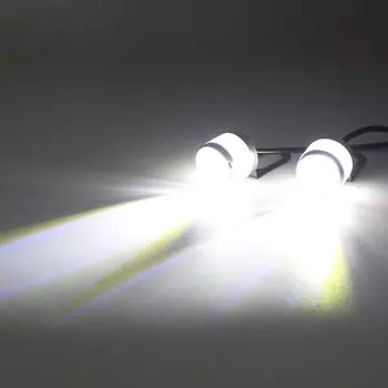 2x7 цветов с кронштейнами, стробоскоп, светодиодный 5 Вт, светодиодный мигающий свет с орлиным глазом, дневные ходовые огни для мотоцикла, прожектор DC12V