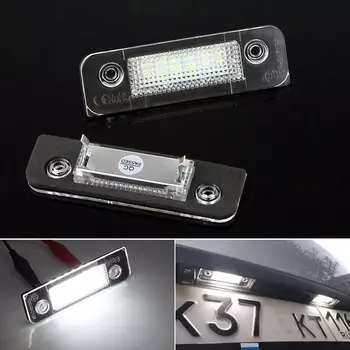 2x 12 В Canbus без ошибок для Ford-Mondeo MK2 1996-2000 Fiesta MK5 Fusion 2001-2011 светодиодные автомобильные лампы заднего номера номерного знака