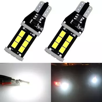 2x 12V W16W T15 6000K SMD CANBUS No Error светодиодные лампы заднего хода для Nissan Juke X trail Qashqai j11 Tiida Note задний фонарь белый