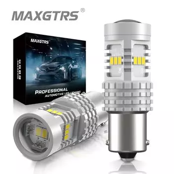 2x 1400LM BA15S P21W 1156 LED S25 1157 BAY15D 7440 7443 W21W, Белый Автомобильный задний стоп-сигнал, фонарь заднего хода, DRL, задняя парковочная лампа
