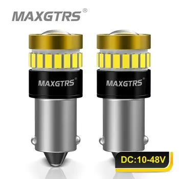 2x 24 В T4W BA9S H21W BAY9S BAX9S LED CANBUS 24 В Супер яркий салон автомобиля Боковой фонарь заднего хода H6W H5W Автоматическая парковочная лампа White Amb