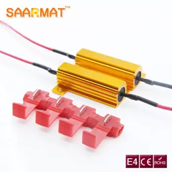 2X 50 Вт светодиодная лампа, стоп-сигнал, указатель поворота, противотуманная фара, резистор нагрузки, фиксирующая ошибка, быстрая вспышка 7443 W21W 7440 P21/5W 1157 P21W 1156 PY21W