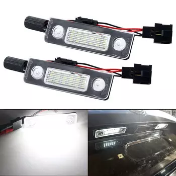 2x автомобильные светодиодные фонари CANbus номерного знака для Skoda Octavia 2 Facelift 2009-2012 Facelifted 2003-2012 Roomster 5J 2006-2010