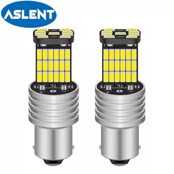 2x белые BA15S P21W 1156 BAU15S PY21W T15 W16W 1157 P21/5 W BAY15D 7443 3157 светодиодный ные лампы с 45SMD 4014 чип автомобильная лампа поворота