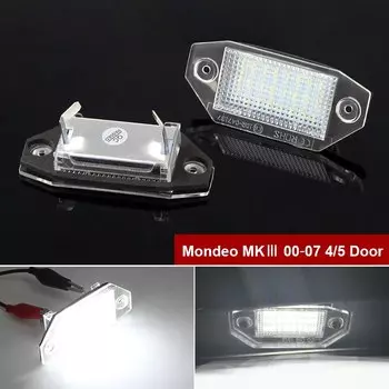 2X белые без ошибок автомобильные задние светодиодные лампы освещения номерного знака для Ford Mondeo 3 MK3 MKIII 2000-2007 4D/5D автомобильный Стайлинг 6000k