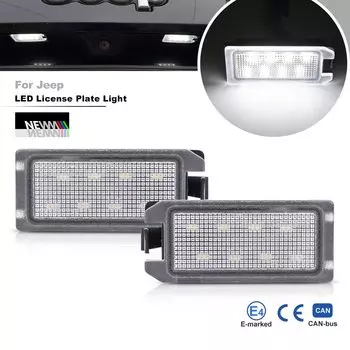 2x белые светодиодные лампы номерного знака Canbus SMD для Jeep Grand Cherokee 14-20 Compass Patriot 14-17 для Dodge Viper 13-17 Fiat
