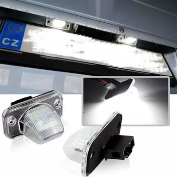 2x без ошибок 18 SMD лампа номерного знака для VW Passat B5 B6 светодиодный светильник ка номерного знака для VW Transporter T4 Passat 1990-2003