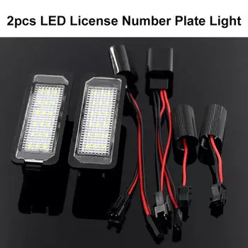 2x Canbus Auto Light MK5 GTI MK6 MK7 Golf 5 Glof 6 Golf 7 Ксеноновый белый светодиодный светильник для номерного знака Комплект ошибок Автомобильный Стайлинг