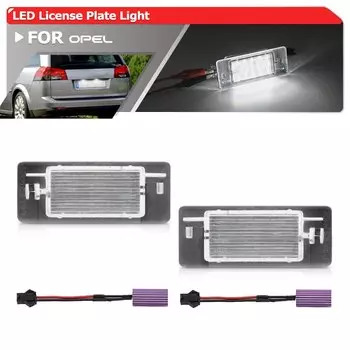 2x Canbus безошибочные белые SMD задние светодиодные огни для номерного знака для Opel Vectra C Estate 2002-2008 OEM: 93180083 6223510