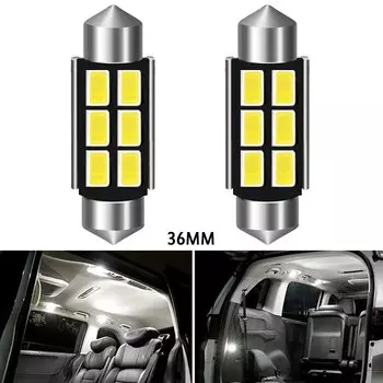 2x Canbus C5W светодиодный гирлянда 31 мм 36 мм 41 мм Количество ламп Подсветка регистрационного номера интерьер автомобиля задний багажник лампа 12V 6000 К ксенон белый 39 мм Bmw