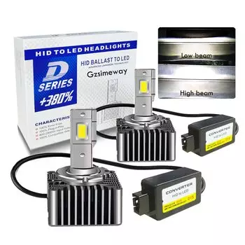 2x Canbus LED D1S D3S Лампа D4S D2R D2S D5S D8S Автомобильная фара для замены оригинальной HID лампы 12 В 6000 К Plug & Play Бесплатно ошибок