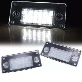 2x Canbus светодиодные задние фонари номерного знака для Audi A3 S3 8L LCI с фасками 2000-2003 A4 S4 B5 LCI с фасками 1999-2001 подсветка номера подсветка автомобильного номера