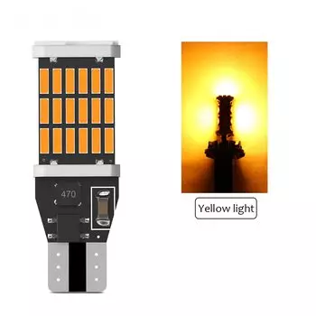 2X Canbus T15 W16W WY16W светодиодный ные лампы 4014 45SMD для авто Bcakup задняя фара Автомобильная задняя фонарь без ошибок Белый Красный Янтарный 6000K