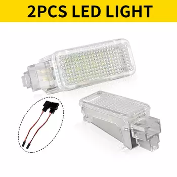 2x для Audi A3 A6 C6 C7 A4 B5 B6 B7 B8 A5 R8 TT Q5 Q7 Q3 A1 A8 S3 Светодиодная подсветка для ног под давлением, багажник, бардачок, лампа
