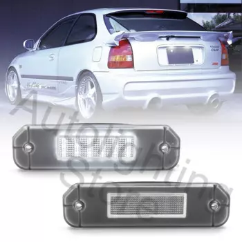 2X для Honda Civic EJ EK 96-98 CR-X Del Sol 93-97 6-го поколения светодиодная лампа освещения номерного знака Canbus без ошибок OEM # 34100S04A01