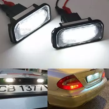 2x для Mercedes Benz C CLK Class W203 C209 W209 Canbus светодиодный ные подсветки номерного знака автомобильные лампы с номером без ошибок