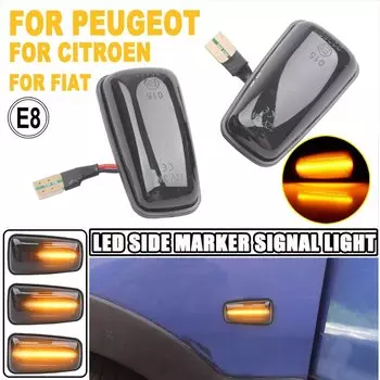 2x для Peugeot 306 106 406 806 светодиодный динамический указатель поворота, боковой габаритный фонарь для Expert Partner Citroen Berlingo Jumpy Saxo Xantia