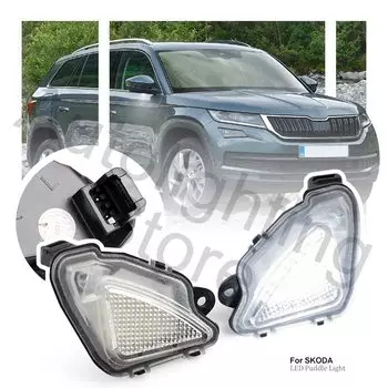 2x для Skoda Octavia Superb Kodiaq Karoq 2017-2021 VW T-Roc 2020 светодиодный лампы для подсветки зеркала # 3T0945291A