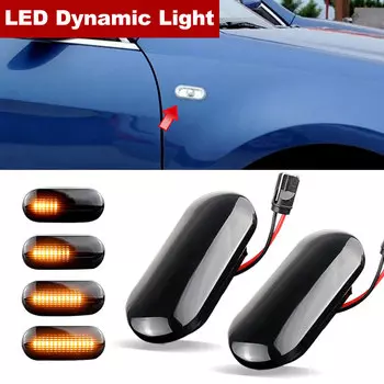 2x для Volkswagen VW Amarok 2HA 2HB S1B S6B S7A S7B 2010 2011 2012 2013 2014 2015 2016 Динамический светодиодный индикатор Боковой габаритный сигнал