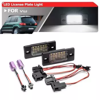 2x для VW Tiguan 5N Golf 4 5 Variant 1J 1K Passat Variant 3BG Bora Limousine Variant задние белые Canbus светодиодные фонари номерного знака
