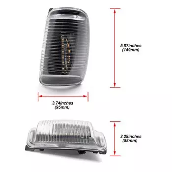 2x дымчатый автомобильный светодиодный индикатор бокового зеркала заднего вида, указатель поворота для Ford Transit MK8 MKVIII 2014-2020