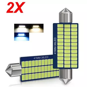 2X Festoon Автомобильный светодиодный внутренний светильник для чтения 4000K Теплый белый 6000K C5W C10W 31 мм 36 мм 39 мм 41 мм Автоматическая потолочная купольная лампа для комнаты 12 В