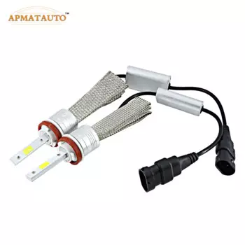 2X H7 H8 H11 9005 HB3 9006 HB4 H4 Автоматические светодиодные фары для автомобилей Противотуманные фары Лампа 96 Вт 9600 лм 6000 К Белые дневные ходовые огни