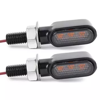 2X хромированная мини-мигалка для мотоцикла, светодиодный указатель поворота, светодиодные фонари для аксессуаров для мотоциклов, кафе-гонщик с одобрением E24 Emark
