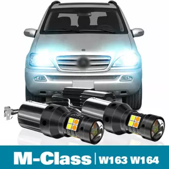 Двухрежимный сигнал поворота и дневные ходовые огни, 2 шт, для Mercedes Benz M-Class W163 W164, аксессуары 1998-2011 2005 2006 2007