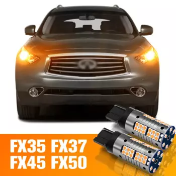 2 светодиодных лампы указателя поворота, аксессуары для Infiniti FX35 FX37 FX45 FX50 2003-2014 2006 2007 2008 2009 2011 2012 2013