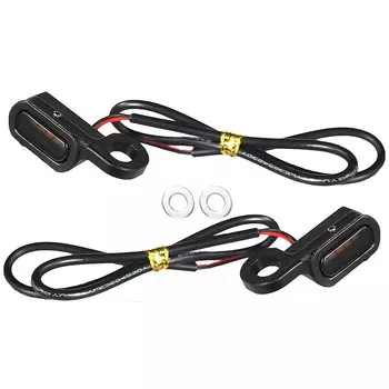 2X мотоциклетные светодиодные указатели поворота, янтарные маленькие лампы, ходовые огни для Harley Sportster XL 48 72 1200 883 04-21 Nightster