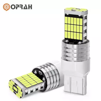 2X Oprah HighBright Автомобильный светодиодный фонарь 1157 BAY15D T20 7443 T25 3157 45*4014SMD Canbus для автомобильных указателей поворота DRL Ходовая лампа 12 В