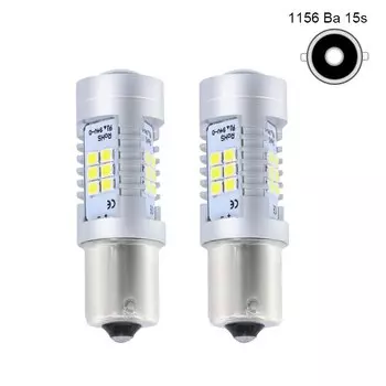 2x P21W светодиодный фонарь BA15S 1156 7506 S25 21SMD, светодиодный стоп-сигнал заднего хода, стоп-сигнал, ДХО, лампа, белый, красный, желтый, Ледяной Синий