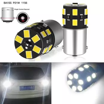 2x P21W светодиодный фонарь заднего хода, задний фонарь 1156 7506 BA15S для Opel Astra j h g gtc Vectra c h Corsa d e Insignia Mokka Vivaro