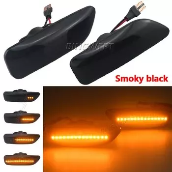 2x плавные светодиодные динамические боковые габаритные указатели поворота для Volvo S80 XC90 XC70 V70 S60 2001-2009 светодиодный мигающий повторитель мигалка