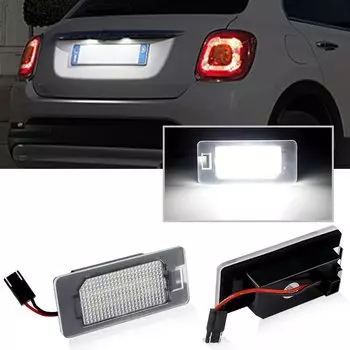 2x подходит для Fiat 500X 2014 2015 2016 2017 2018 2019 белая SMD Canbus задняя светодиодная лампа освещения номерного знака