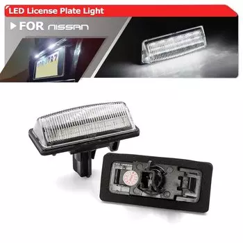 2x подходит для Nissan Teana Tidda Altima JX35 Sylphy Sunny Pathfinder Quest Pulsar SMD белые светодиодные с Canbus Подсветка регистрационного номера