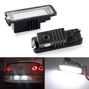 2x подсветильник ка номерного знака 18SMD LED 12 В 6500k белый для VW Golf MK4 MK5 MK6 Passat Polo CC Eos автомобильные аксессуары