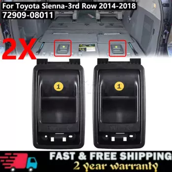 2X Съемная защелка сиденья заменяет ручку для Toyota Sienna-3rd Row 2014-2018 7290908011 Съемная защелка заднего сиденья